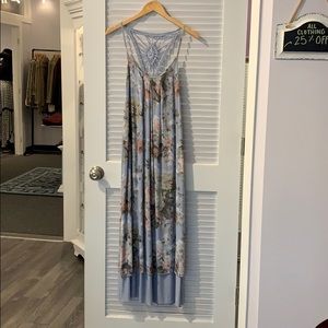 Scandal Periwinkle Printed Maxi Dress